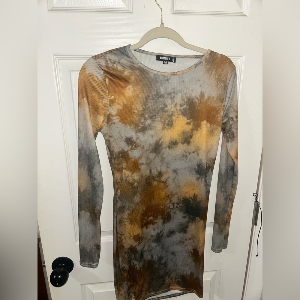 Missguided Multicolor Tie-Dye Dress
